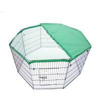 Thumbnail for Pet Playpen Foldable Dog Cage 8 Panel 24in with Cover