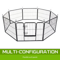 Thumbnail for Pet Playpen Heavy Duty Foldable Dog Cage 8 Panel 31in