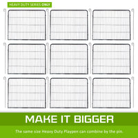 Thumbnail for Pet Playpen Heavy Duty Foldable Dog Cage 8 Panel 31in