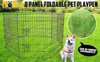 Thumbnail for Pet Playpen Foldable Dog Cage 8 Panel 42in with Cover