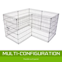 Thumbnail for Pet Playpen Foldable Dog Cage 8 Panel 42in with Cover