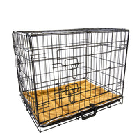 Thumbnail for Wire Dog Cage Foldable Crate Kennel 48in with Tray + Cushion Mat Combo