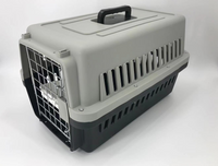 Thumbnail for YES4PETS Medium Dog Cat Crate Pet Carrier Airline Cage With Bowl & Tray-Black