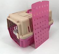 Thumbnail for YES4PETS Medium Dog Cat Crate Pet Carrier Airline Cage With Bowl & Tray-Pink