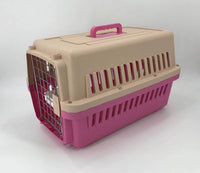 Thumbnail for YES4PETS Medium Dog Cat Crate Pet Carrier Airline Cage With Bowl & Tray-Pink