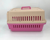 Thumbnail for YES4PETS Medium Dog Cat Crate Pet Carrier Airline Cage With Bowl & Tray-Pink