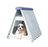 Thumbnail for YES4PETS Small Foldable Plastic Pet Dog Puppy Cat House Kennel Blue