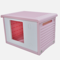 Thumbnail for YES4PETS Small Plastic Pet Dog Puppy Cat House Kennel Pink