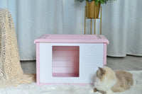 Thumbnail for YES4PETS Small Plastic Pet Dog Puppy Cat House Kennel Pink