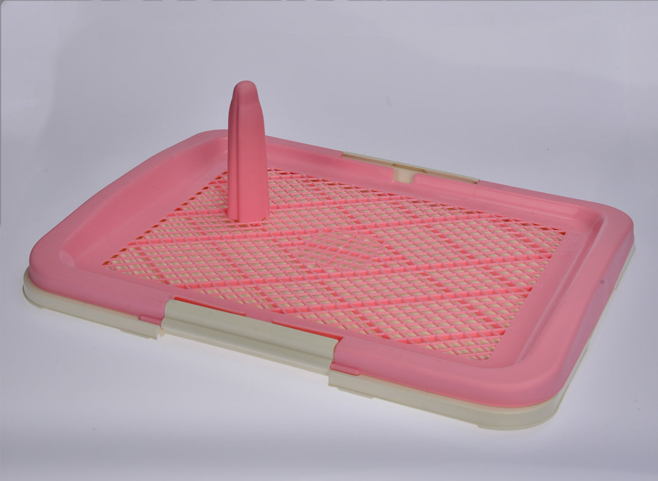 YES4PETS Medium Portable Dog Potty Training Tray Pet Puppy Toilet Trays Loo Pad Mat Pink