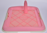 Thumbnail for YES4PETS Medium Portable Dog Potty Training Tray Pet Puppy Toilet Trays Loo Pad Mat Pink