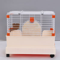 Thumbnail for YES4PETS Small Orange Pet Rabbit Cage Guinea Pig Crate Kennel With Potty Tray And Wheel