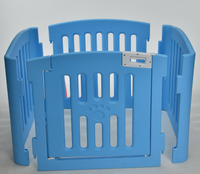 Thumbnail for YES4PETS 4 Panel Plastic Pet Pen Pet Foldable Fence Dog Fence Enclosure With Gate Blue