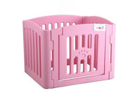 Thumbnail for YES4PETS 4 Panel Plastic Pet Pen Pet Foldable Fence Dog Fence Enclosure With Gate Pink