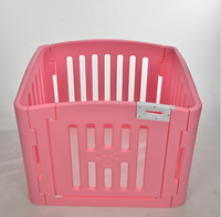 Thumbnail for YES4PETS 4 Panel Plastic Pet Pen Pet Foldable Fence Dog Fence Enclosure With Gate Pink