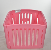 Thumbnail for YES4PETS 4 Panel Plastic Pet Pen Pet Foldable Fence Dog Fence Enclosure With Gate Pink