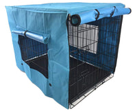 Thumbnail for 30' Portable Foldable Dog Cat Rabbit Collapsible Crate Pet Cage with Blue Cover