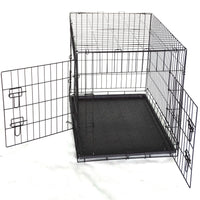 Thumbnail for YES4PETS 36' Collapsible Metal Dog Cat Puppy Crate Cage Cat Rabbit Carrier