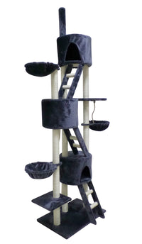 Thumbnail for YES4PETS 244 cm XL Multi Level Cat Scratching Post Tree Scratcher Pole- Grey