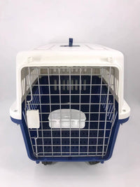 Thumbnail for YES4PETS Navy XXXL Dog Puppy Cat Crate Pet Carrier Cage W Tray, Bowl & Removable Wheels