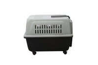 Thumbnail for YES4PETS Large Plastic Kennels Pet Carrier Dog Cat Cage Crate With Handle and Wheel Black