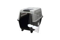 Thumbnail for YES4PETS XL Plastic Kennels Pet Carrier Dog Cat Cage Crate With Handle and Removable Wheel Black