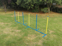 Thumbnail for YES4PETS Portable Dog Puppy Training Practice Weave Poles Agility Post Set