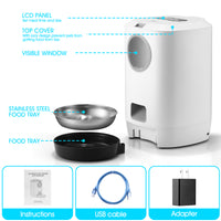 Thumbnail for YES4PETS 4.5L Visible Automatic Digital Pet Dog Cat Feeder Food Bowl Dispenser