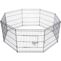 Thumbnail for YES4PETS 24' Dog Rabbit Playpen Exercise Puppy Enclosure Fence With Cover