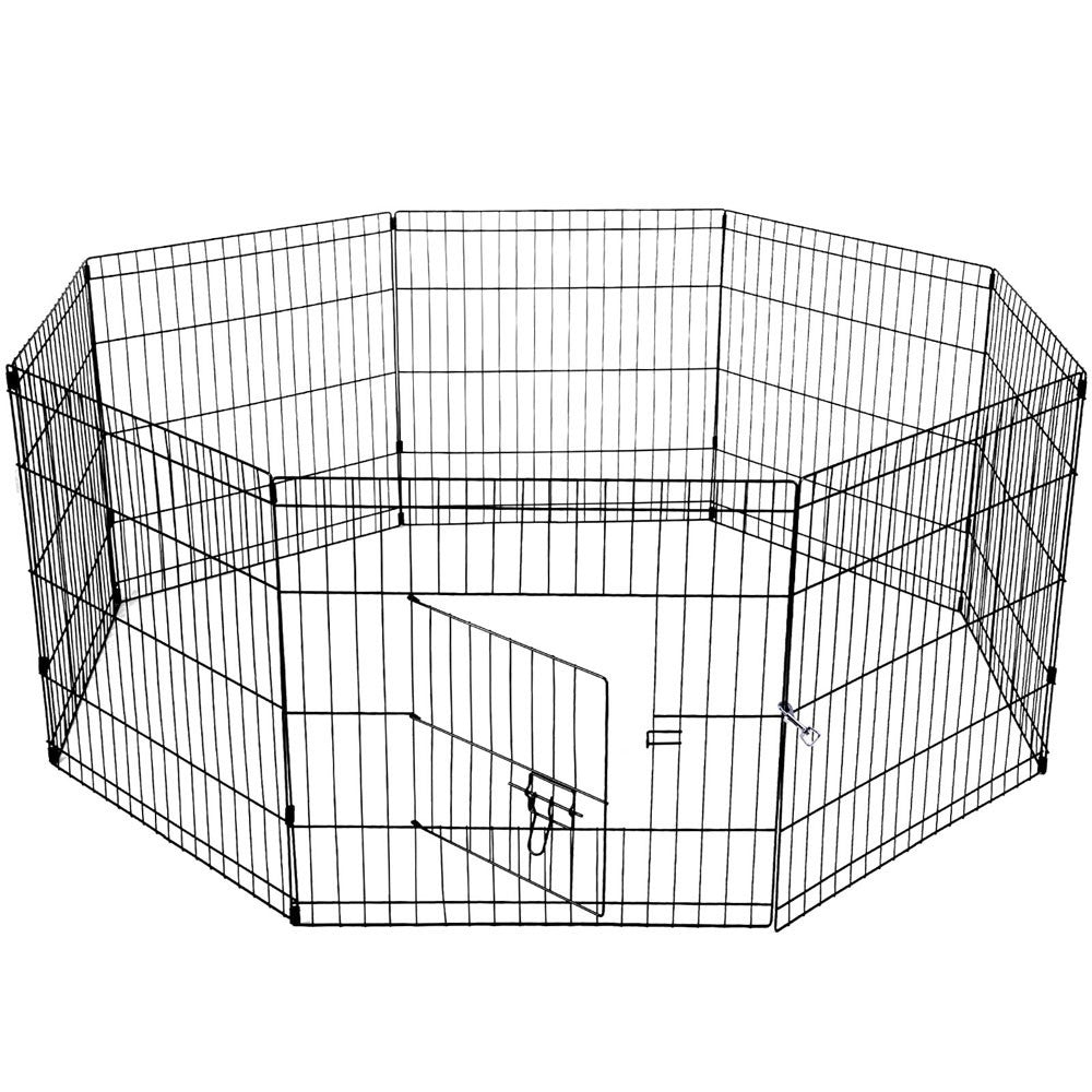 YES4PETS 24' Dog Rabbit Playpen Exercise Puppy Enclosure Fence With Cover