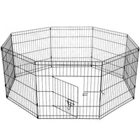 Thumbnail for YES4PETS 24' Dog Rabbit Playpen Exercise Puppy Enclosure Fence With Cover