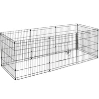 Thumbnail for YES4PETS 24' Dog Rabbit Playpen Exercise Puppy Enclosure Fence With Cover