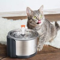 Thumbnail for YES4PETS Automatic Electric Pet Water Fountain Dog Cat Stainless Steel Feeder Bowl Dispenser