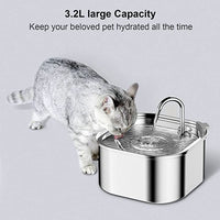 Thumbnail for YES4PETS 3.2L Automatic Electric Pet Water Fountain Dog Cat Stainless Steel Feeder Bowl Dispenser