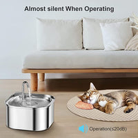 Thumbnail for YES4PETS 3.2L Automatic Electric Pet Water Fountain Dog Cat Stainless Steel Feeder Bowl Dispenser