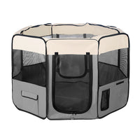 Thumbnail for YES4PETS Medium Grey Pet Dog Cat Dogs Puppy Rabbit Tent Soft Playpen