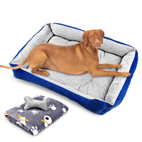 Thumbnail for Vaka Navy Dog Bed Pet Cat Calming Floor Mat Sleeping Cave Washable Extra Large 29701