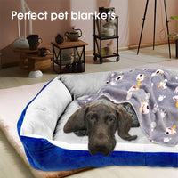 Thumbnail for Vaka Navy Dog Bed Pet Cat Calming Floor Mat Sleeping Cave Washable Extra Large 29701