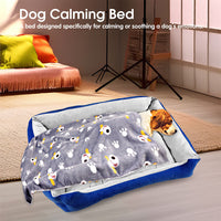 Thumbnail for Vaka Navy Dog Bed Pet Cat Calming Floor Mat Sleeping Cave Washable Extra Large 29701