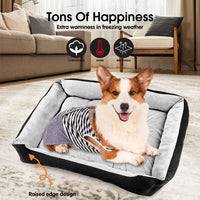 Thumbnail for Vaka Navy Dog Bed Pet Cat Calming Floor Mat Sleeping Cave Washable Extra Large 29704