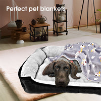 Thumbnail for Vaka Navy Dog Bed Pet Cat Calming Floor Mat Sleeping Cave Washable Extra Large 29704