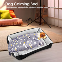 Thumbnail for Vaka Navy Dog Bed Pet Cat Calming Floor Mat Sleeping Cave Washable Extra Large 29704