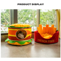 Thumbnail for Washable Fries Pet Dog Cat Ded Calming Bed Warm Soft