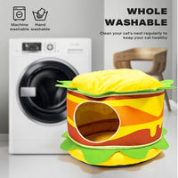 Thumbnail for Washable Hamburger Pet Cat Dogs Bed