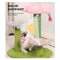 Thumbnail for Tulip Cat Tree Tower Scratching Post Scratcher Kitten Play Condo House