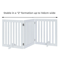 Thumbnail for Three Panel Freestanding Dog Gate, White