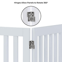 Thumbnail for Three Panel Freestanding Dog Gate, White