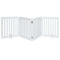 Thumbnail for Four Panel Freestanding Dog Gate, White