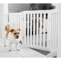 Thumbnail for Four Panel Freestanding Dog Gate, White