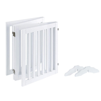 Thumbnail for Four Panel Freestanding Dog Gate, White